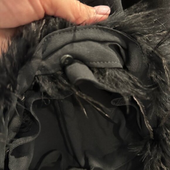 “LBD” with feather cuff detail, size 14.  LIKE NEW, only worn 1x - Picture 6 of 6